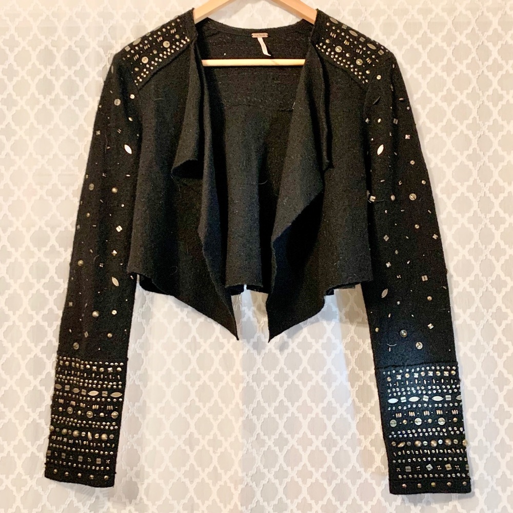 Free People Felt Embellished Jacket